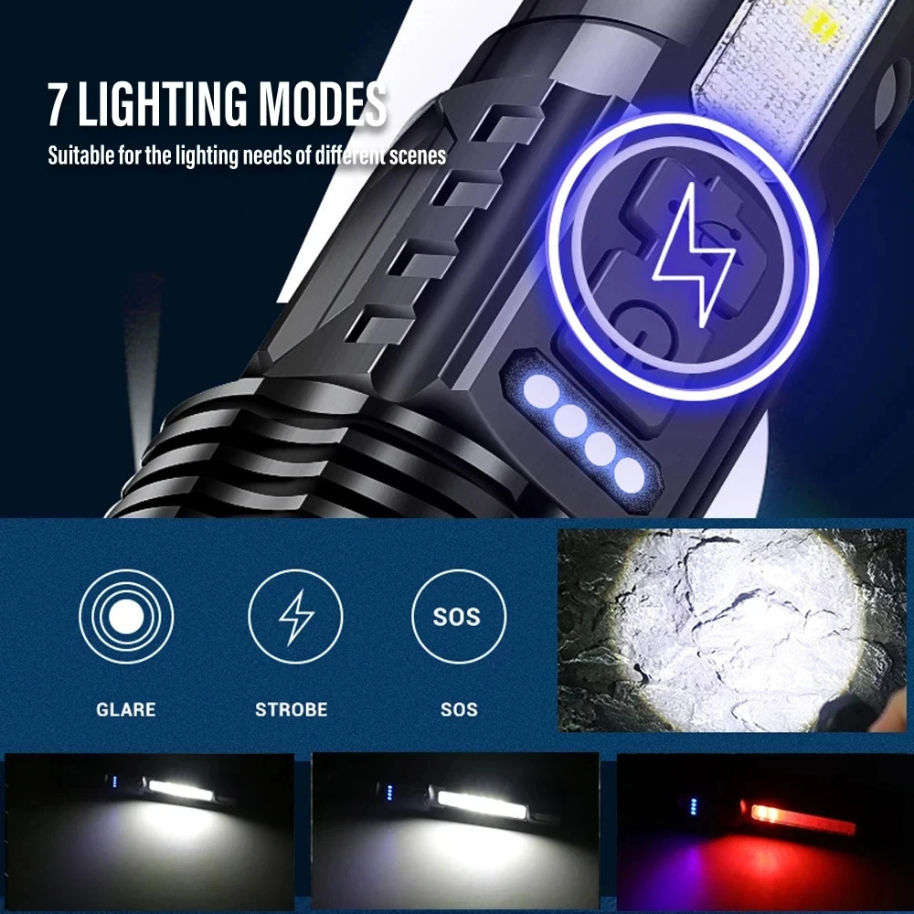 Powerful LED Flashlight Rechar - Fishing Light recension och pris
