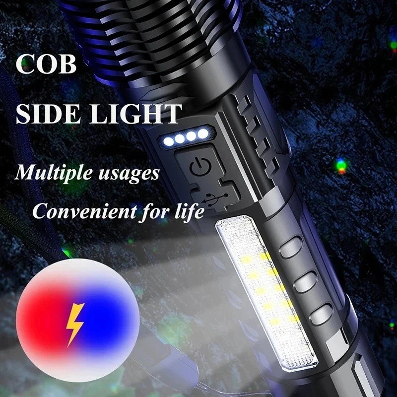 Powerful XHP50 LED Flashlight  - Fishing Light recension och pris
