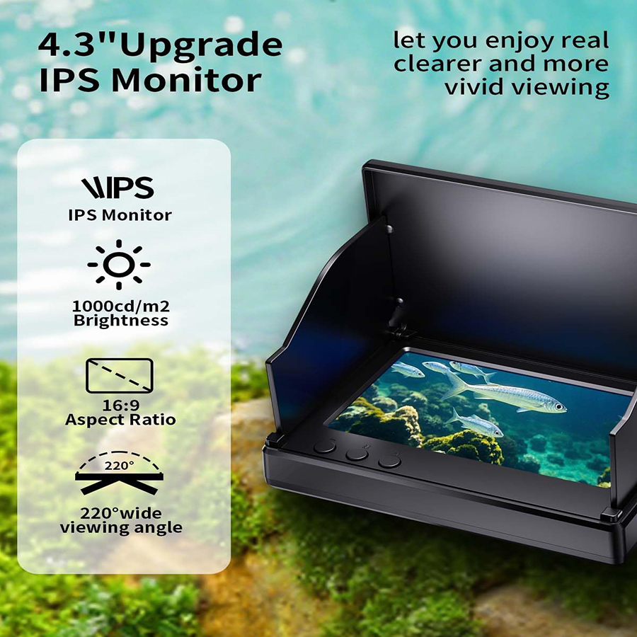 FOURQ Handheld 1080P 4.3'' LCD - Fish Finder Portable recension och pris