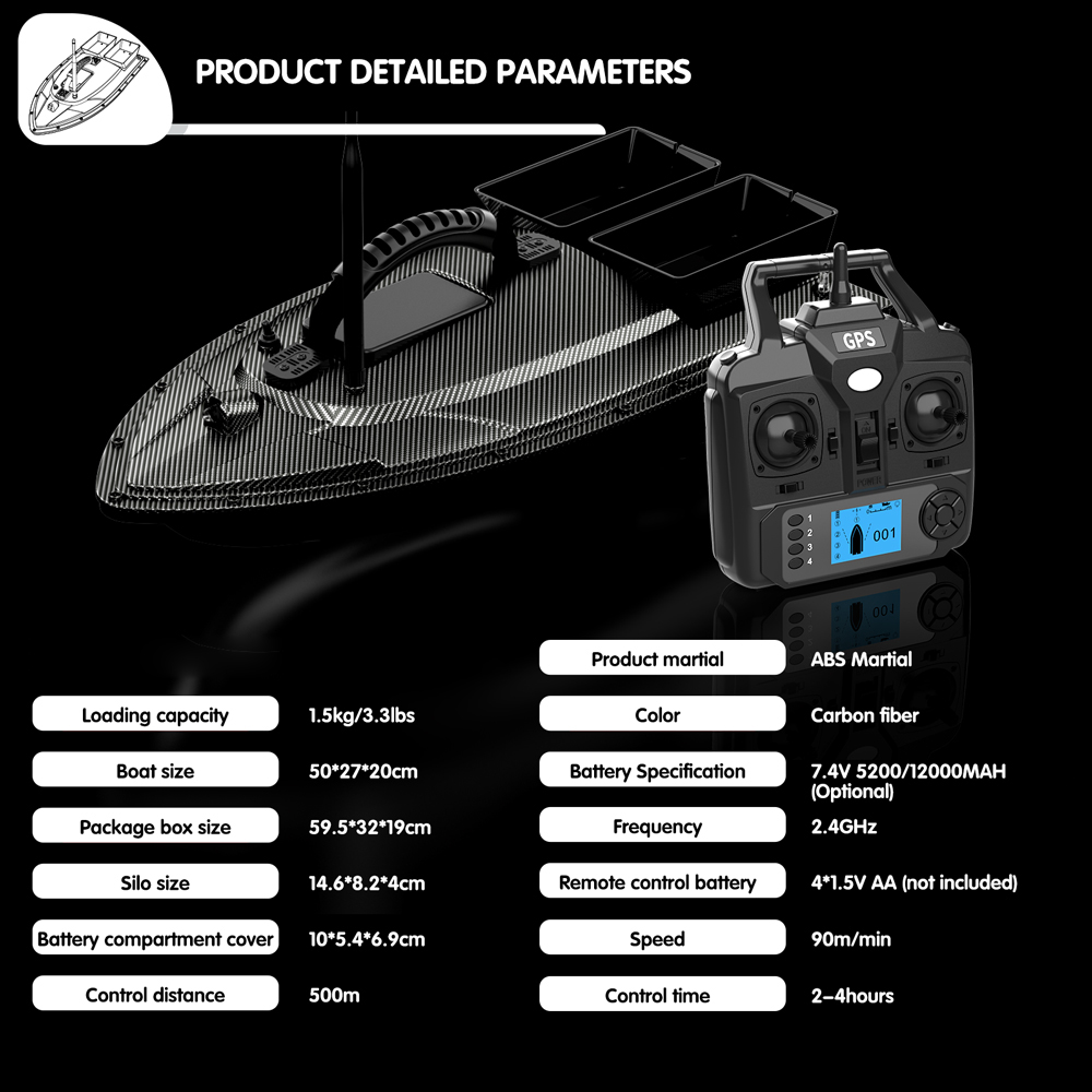 V070 12000mAh/5200mAh RC Bait  - Fishing Gps recension och pris