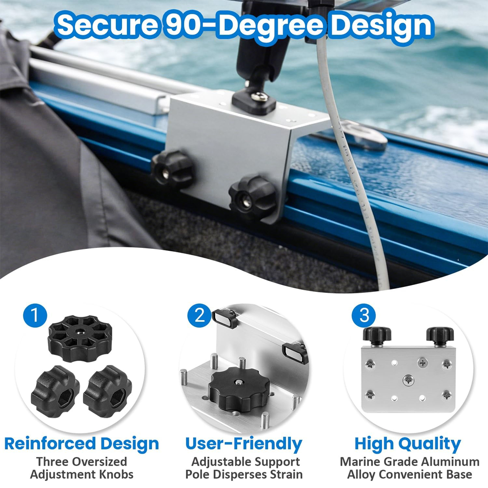 2 Pack 90° Boat Gunnel Track M - Fish Finder Mount recension och pris