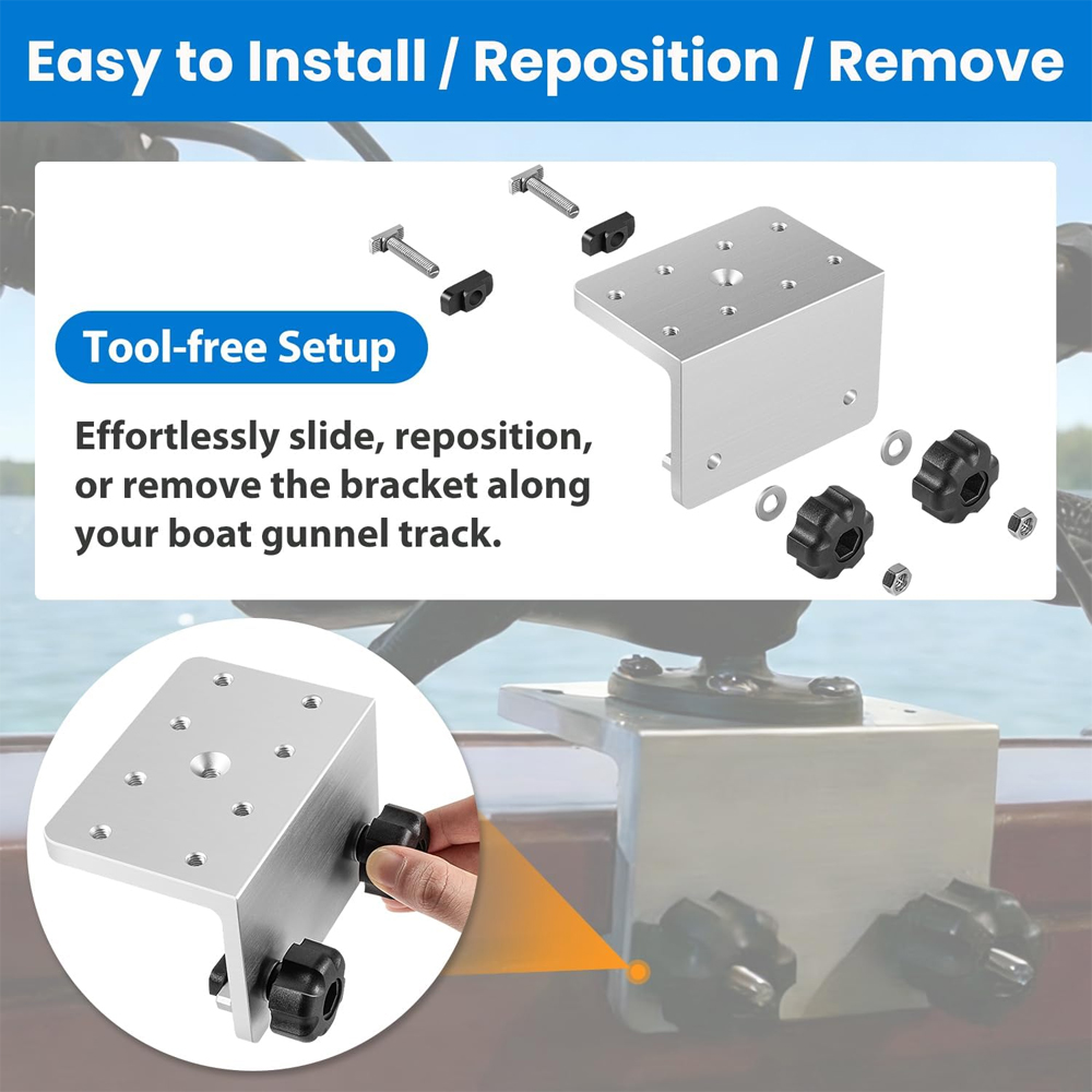 2 Pack 90° Boat Gunnel Track M - Fish Finder Mount recension och pris