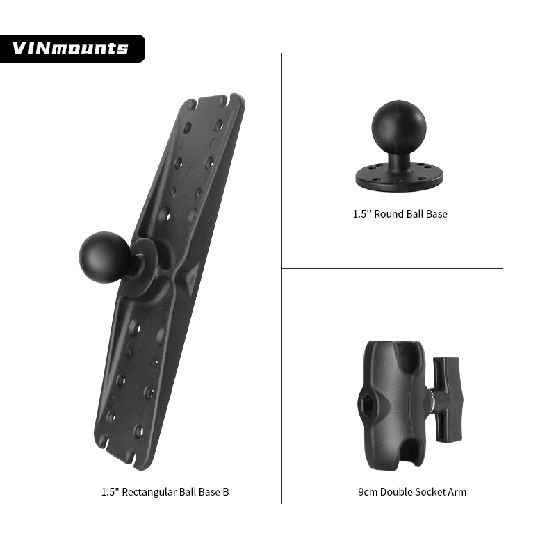 Aluminum Fish Finder Mount wit - Fish Finder Mount recension och pris