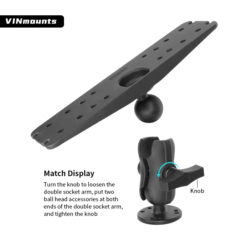 Aluminum Fish Finder Mount wit - Fish Finder Mount recension och pris